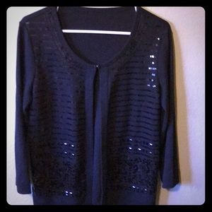 Black jacket with sequence